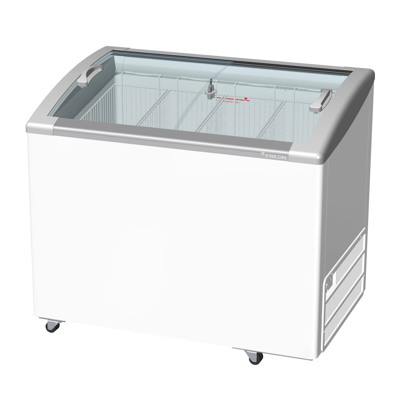 Fricon 10 cu. ft. or 293 L Slightly Curved Glass Top Sliding Lid Display Chest Freezer (HFSL293-1I064) - Image 1