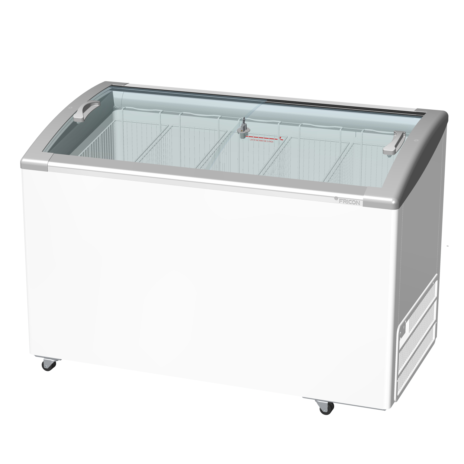 Fricon 14 cu.ft or 388L Slightly Curved Glass Top Sliding Lid Display Chest Freezer (HFSL388-1I047) - Image 1